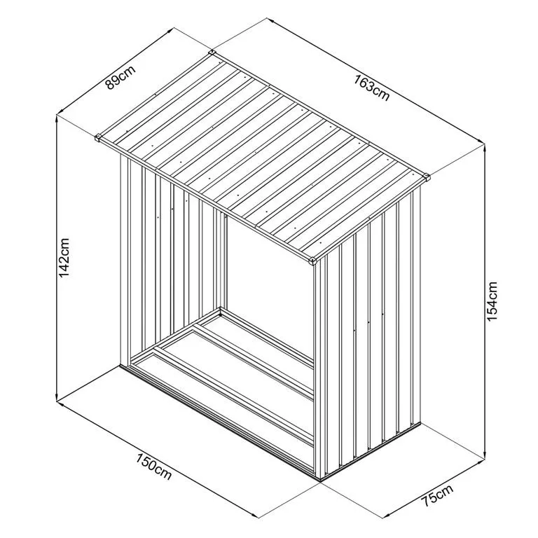 Holzunterstand anthrazit