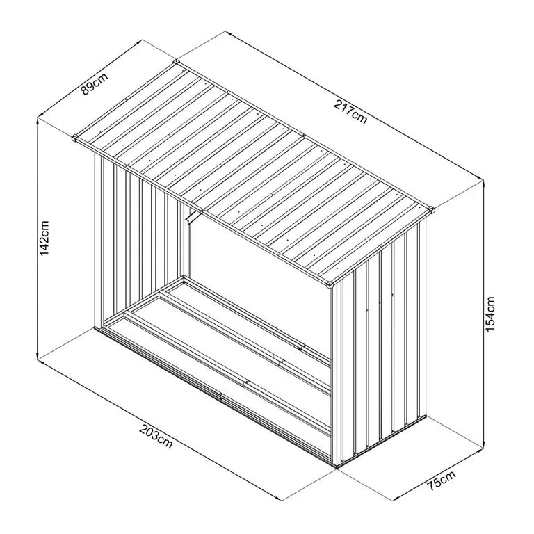 Holzunterstand anthrazit