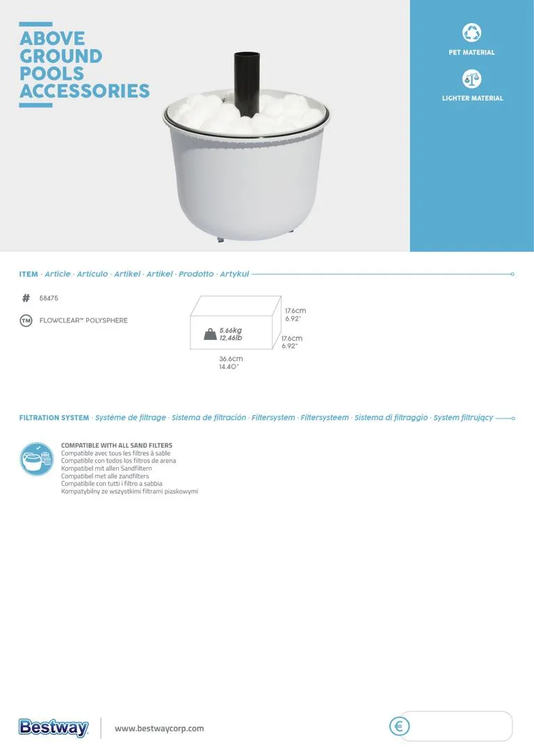 Filterb&auml;lle f Sandfilterpumpen