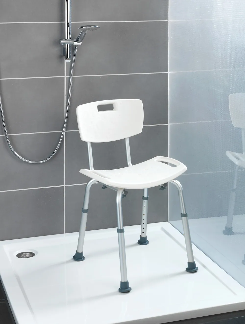 Badhocker mit R&uuml;ckenlehne