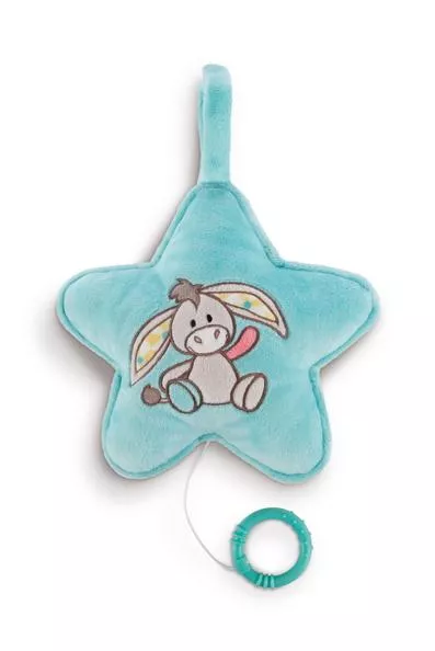 Nici Spieluhr Stern Esel Muli, 20x20cm