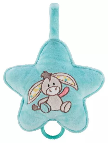 Nici Spieluhr Stern Esel Muli, 20x20cm