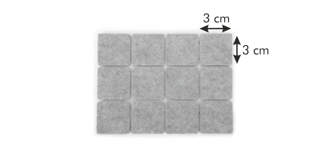Selbstkleb.Filzgleiter 30x30mm