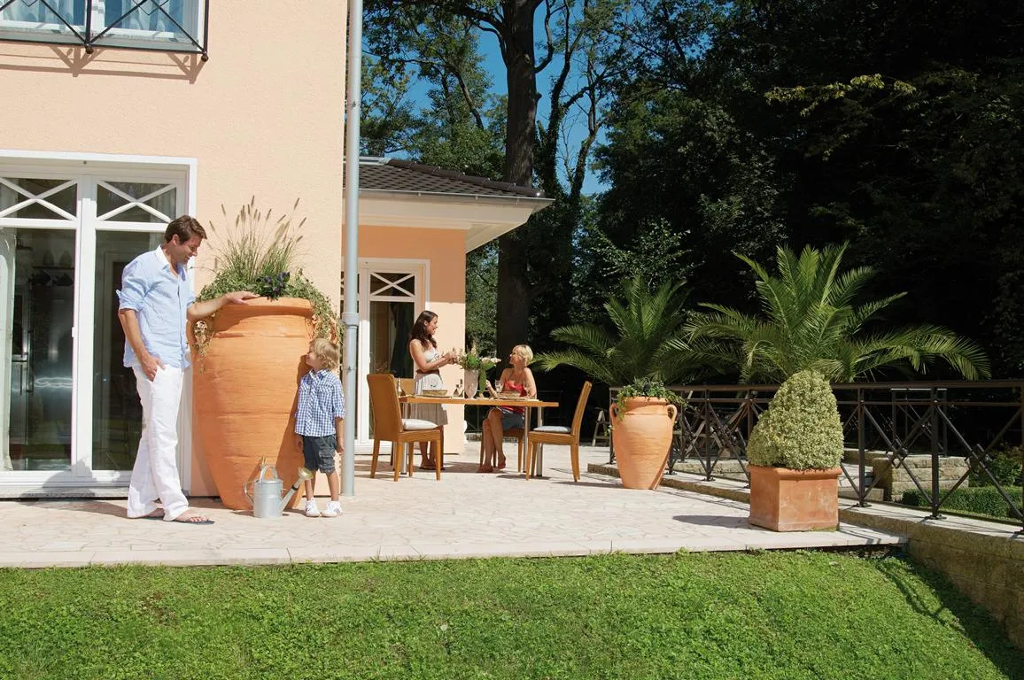 ANTIK Pflanz-Amphore, terrakotta,