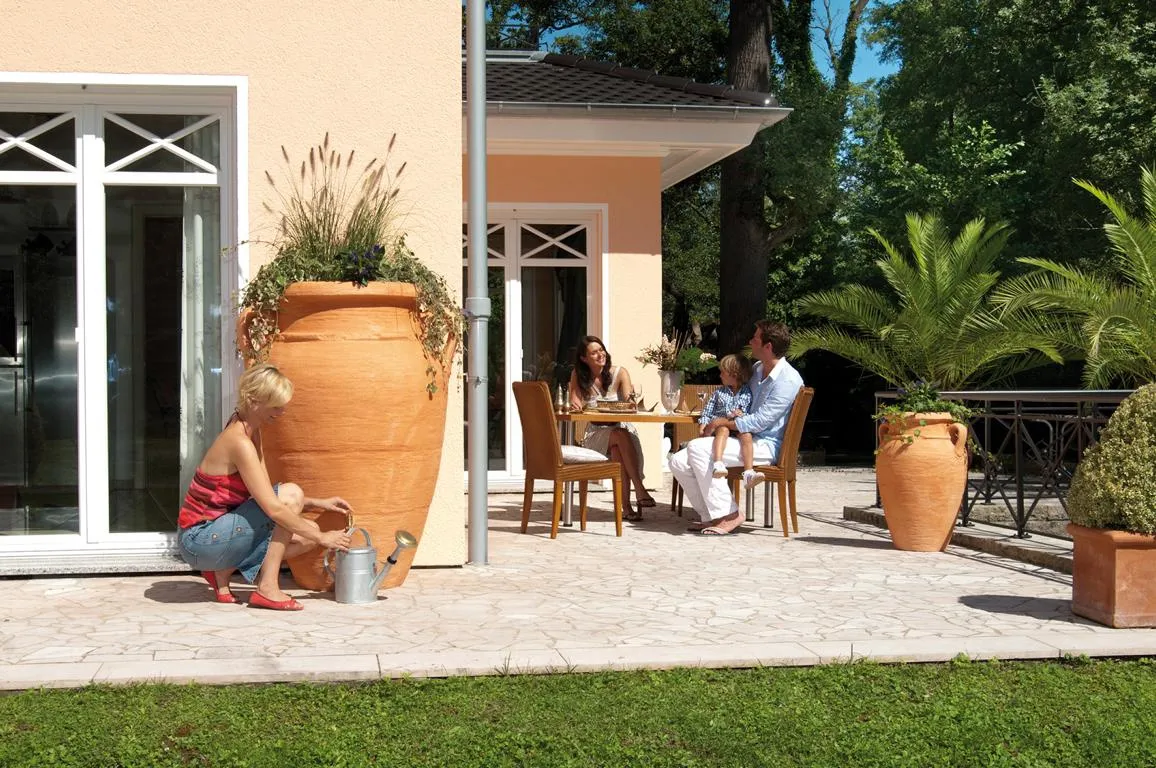 ANTIK Pflanz-Amphore, terrakotta,