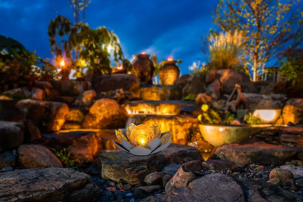 Solarleuchte Metall 25x25x9