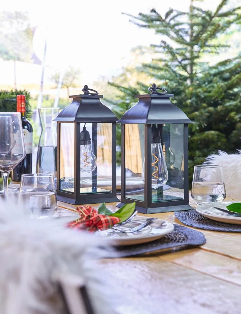 Laterne Black + Timer T10 Bulb