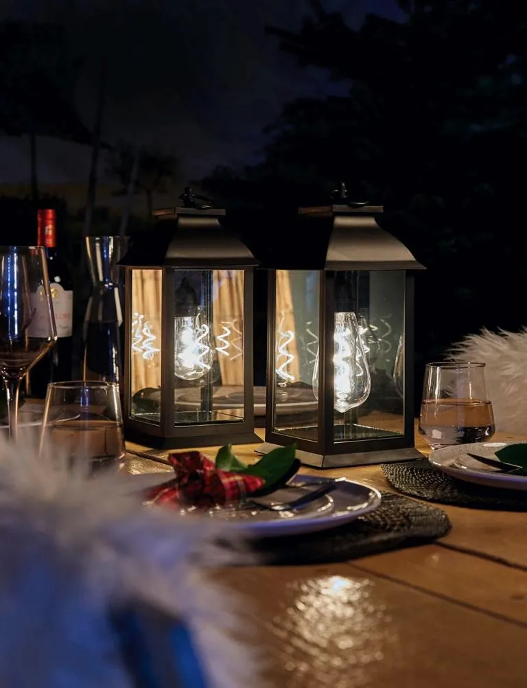 Laterne Black + Timer T10 Bulb