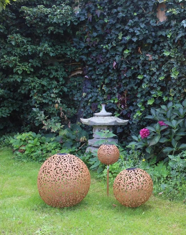 Solarleuchte Metall rost.schw