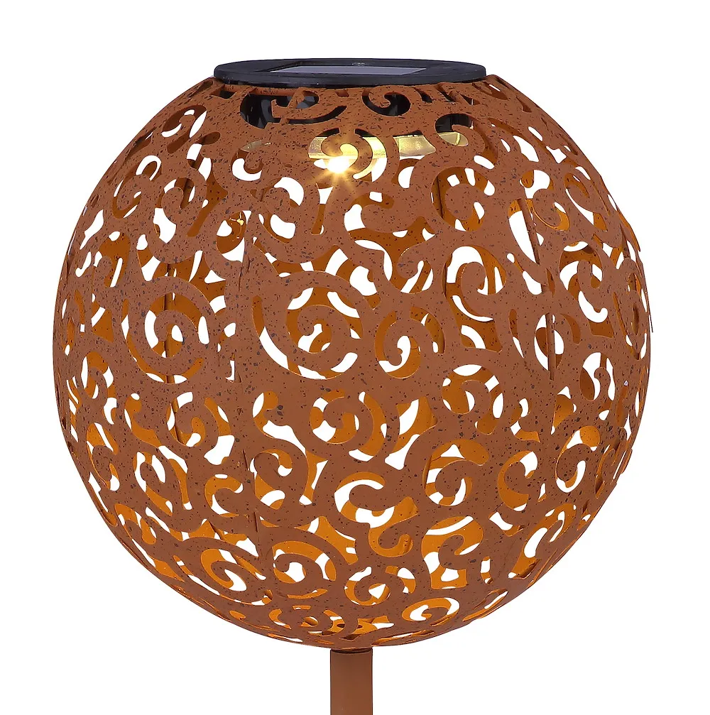 Solarleuchte Metall rost.schw