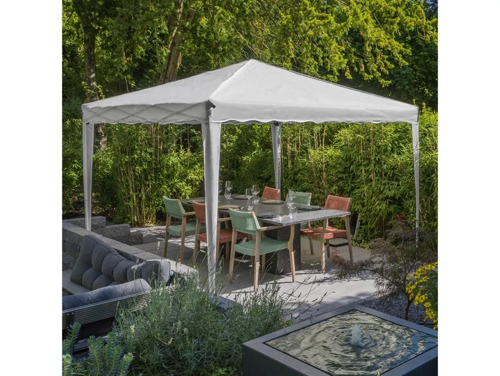 Faltpavillon grau, 3 x 3 m