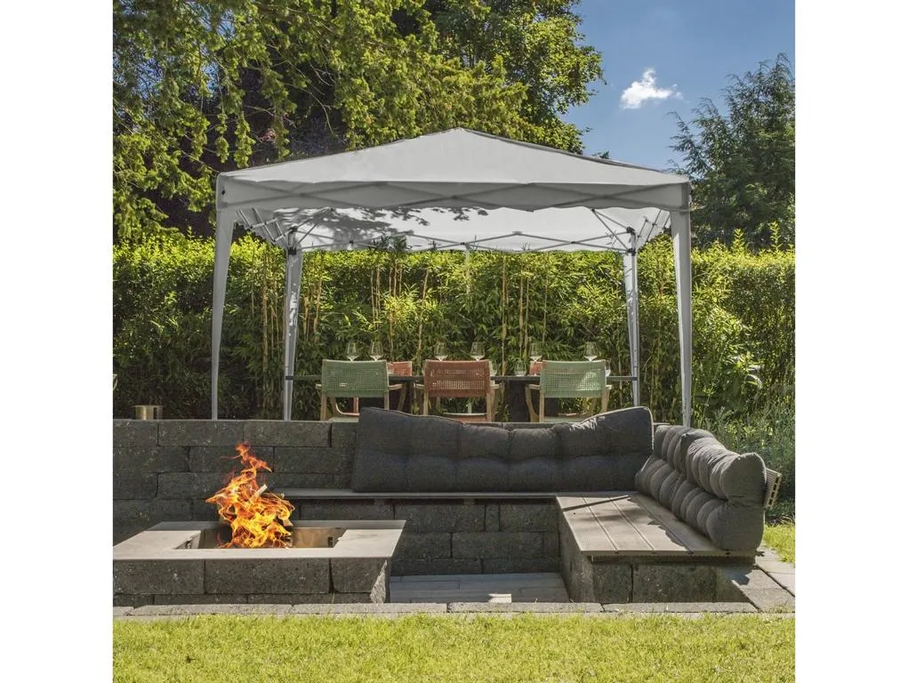 Faltpavillon grau, 3 x 3 m