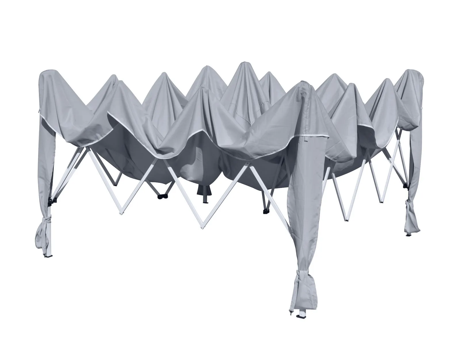 Faltpavillon grau, 3 x 3 m