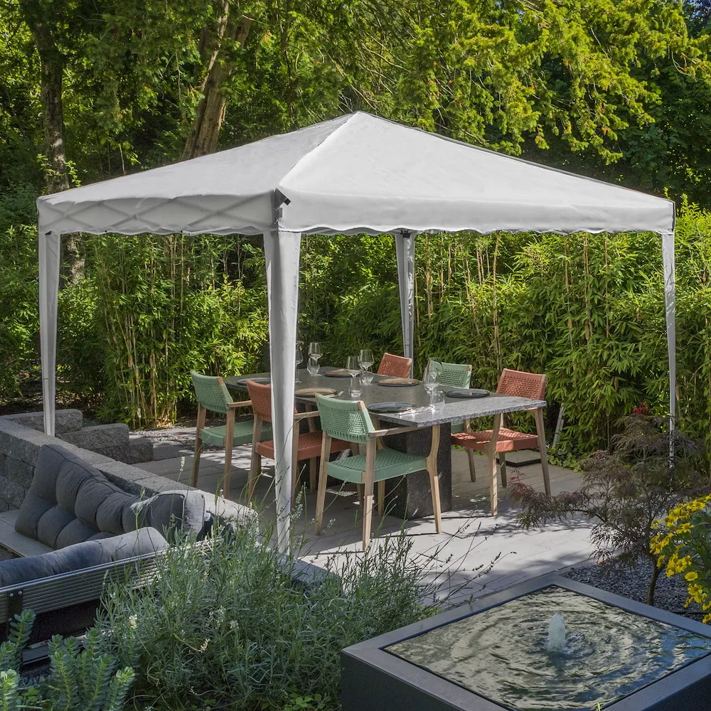 Faltpavillon grau, 3 x 3 m