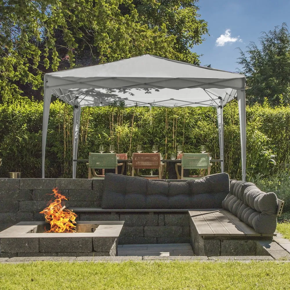 Faltpavillon grau, 3 x 3 m