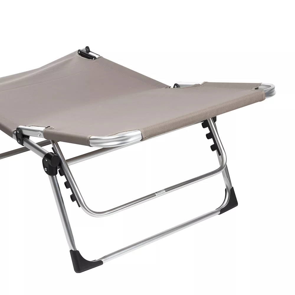 Aluminium Dreibeinliege taupe
