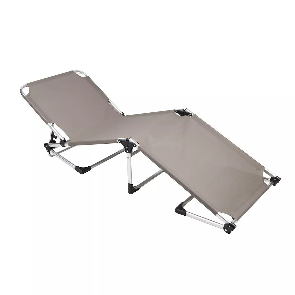 Aluminium Dreibeinliege taupe