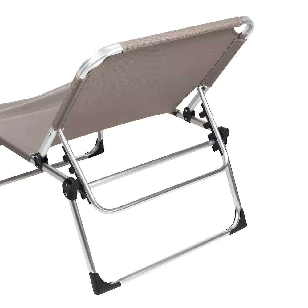 Aluminium Dreibeinliege taupe