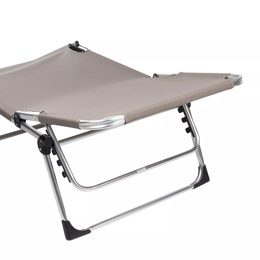 Aluminium Dreibeinliege taupe