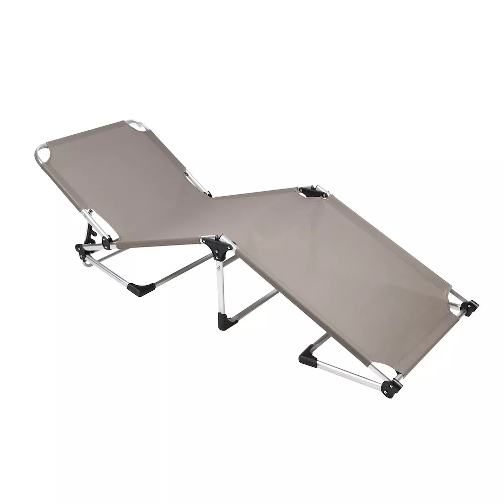 Aluminium Dreibeinliege taupe