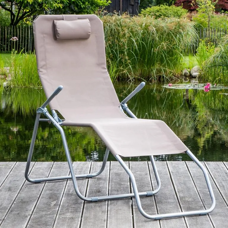 Saunaliege XXL taupe