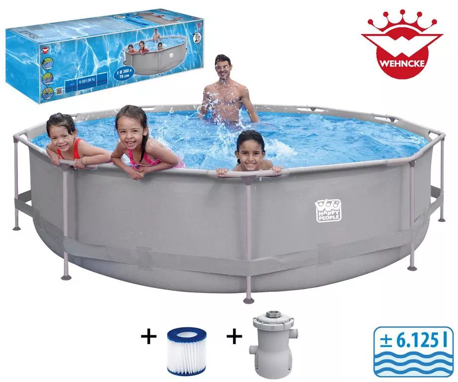 Stahlrahmen-Pool-Set