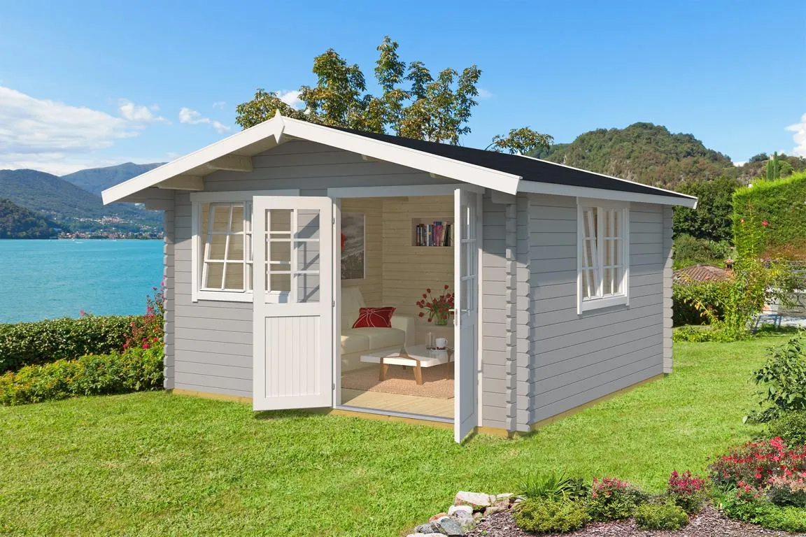 Gartenhaus 401 Gr.1 grau/weiss