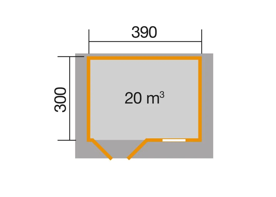 Gartenhaus 401 Gr.1 grau/weiss