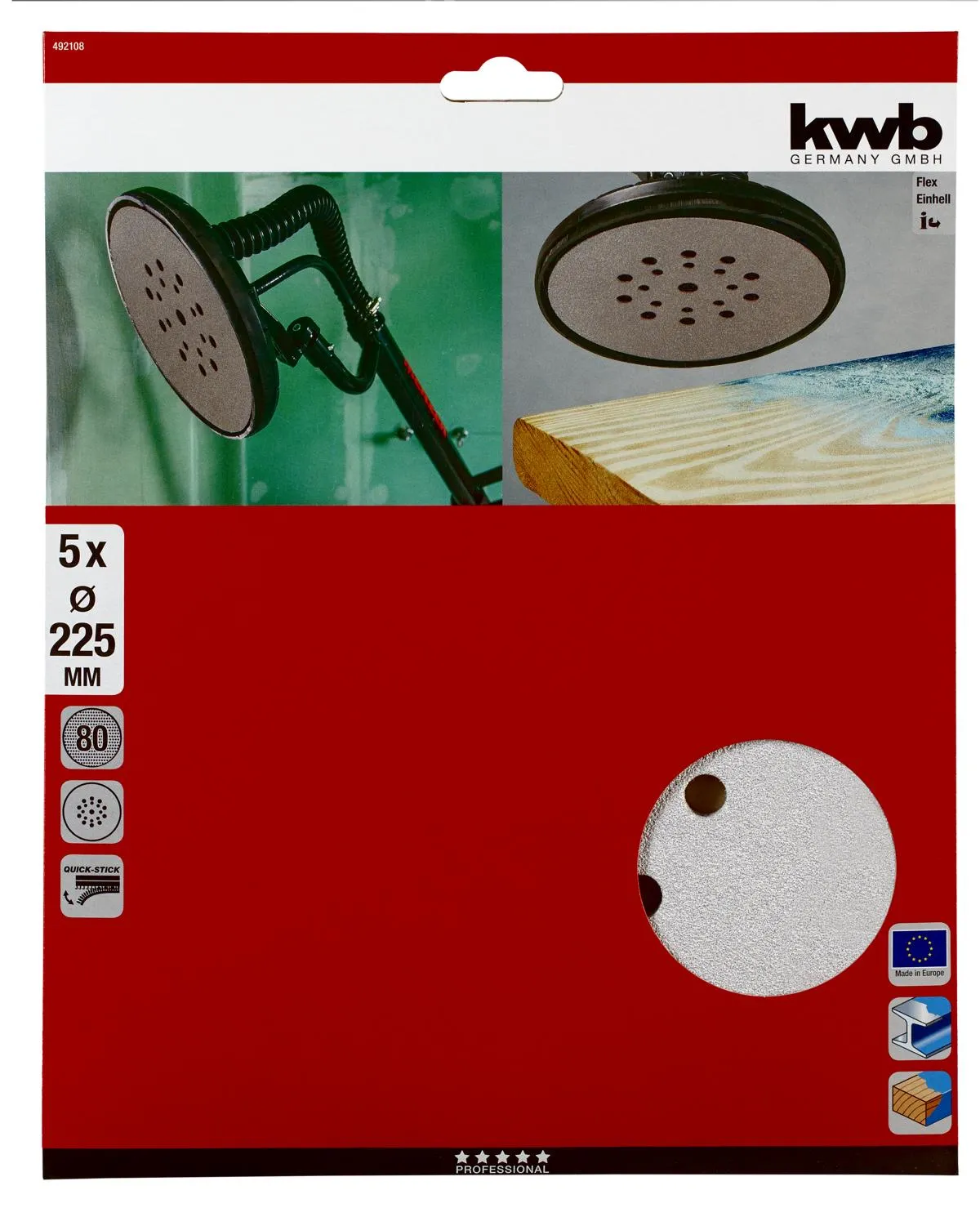 Klett-Haftscheiben gelocht