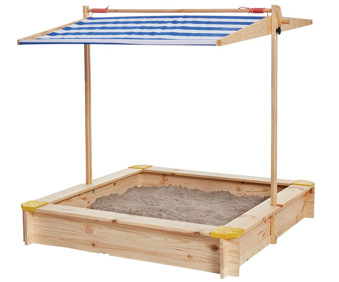 Sandkasten mit Kurbeldach