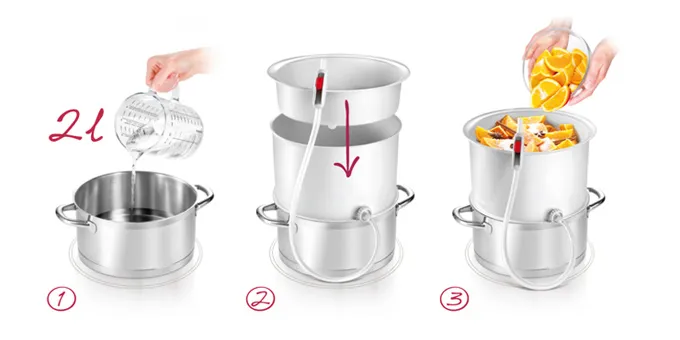 Dampfentsafter f&uuml;r Fr&uuml;chte und