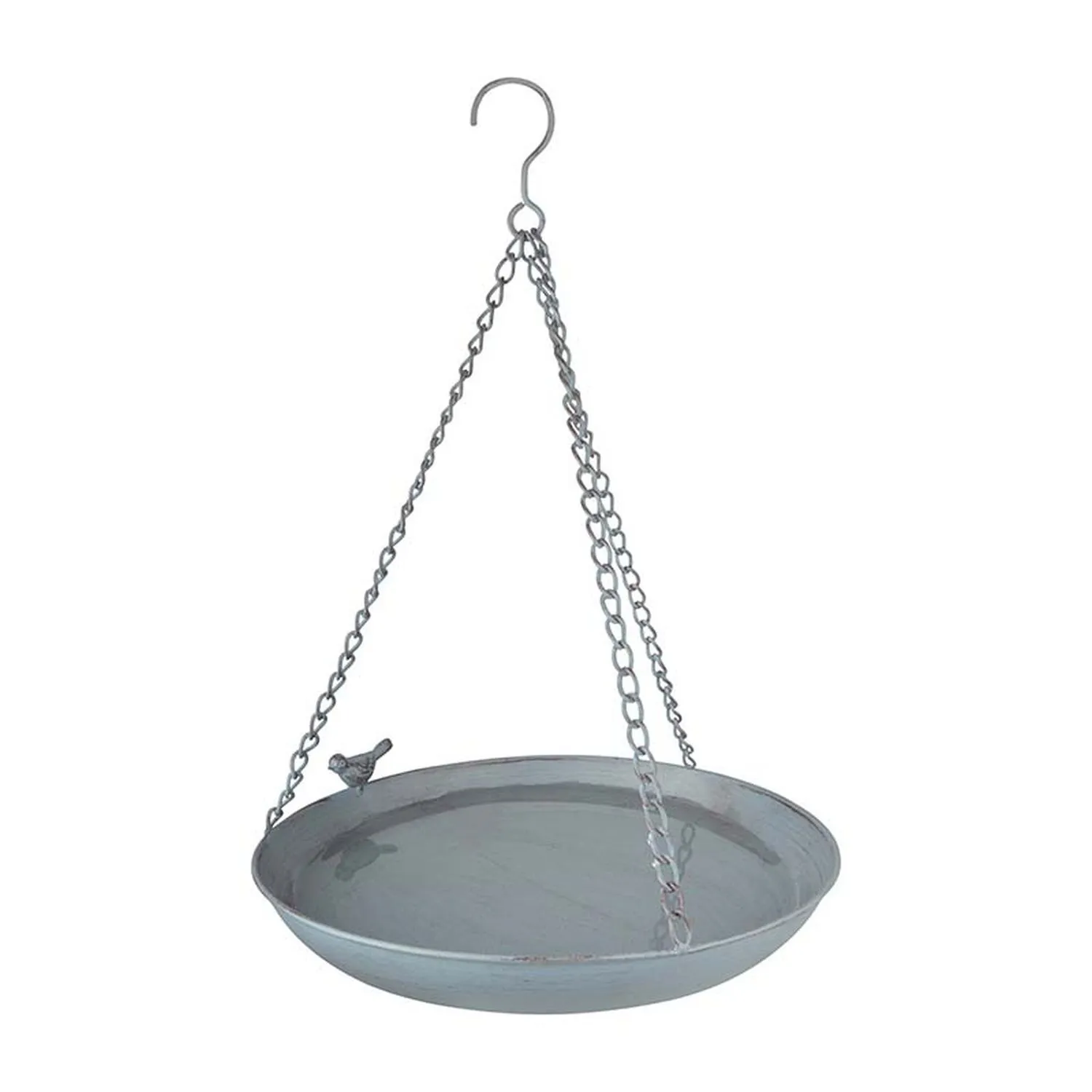 Grey Metal Vogeltr&auml;nke h&auml;ngend