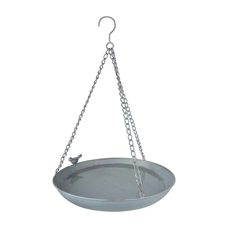 Grey Metal Vogeltr&auml;nke h&auml;ngend