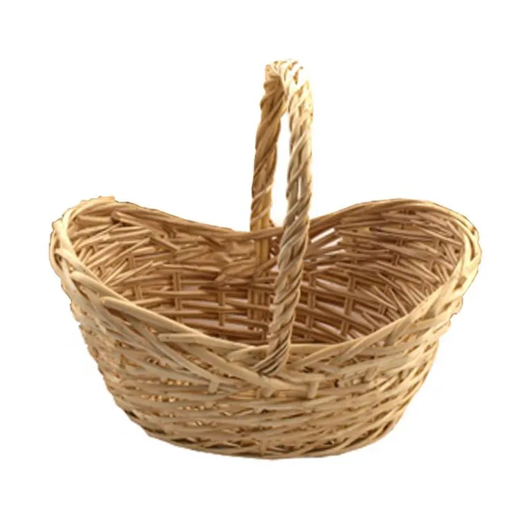 Dekokorb, oval wei&szlig;e Weide 45x33H24/37 c