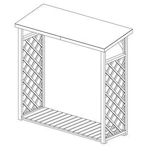 Kaminholzregal GRAU Zundo L