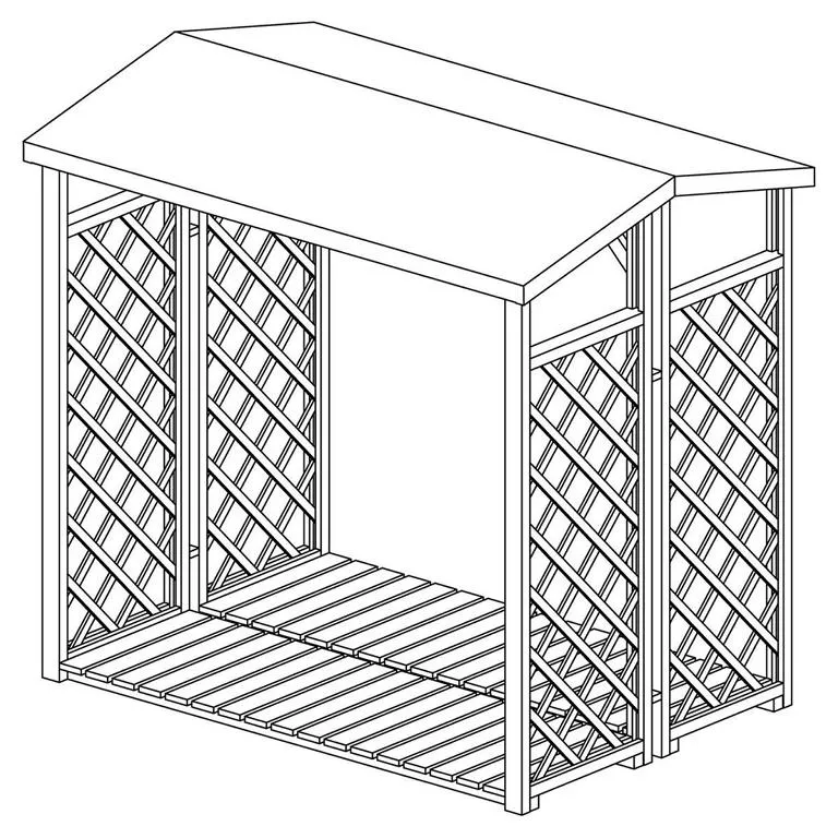 Kaminholzregal GRAU Zundo L