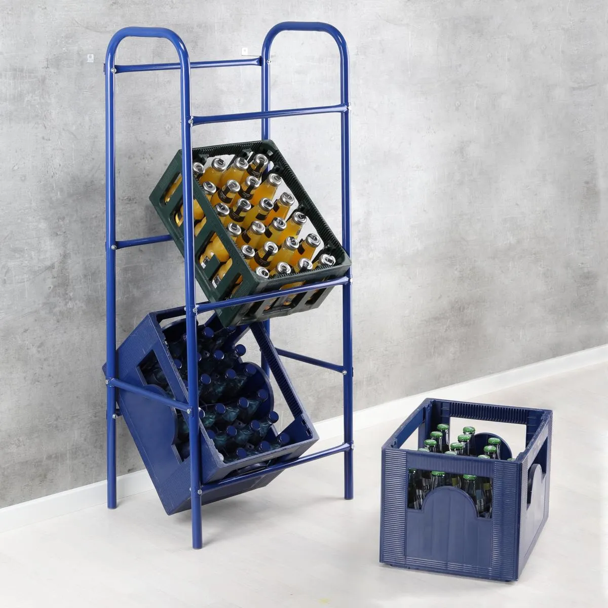 Flaschenkasten halter blau