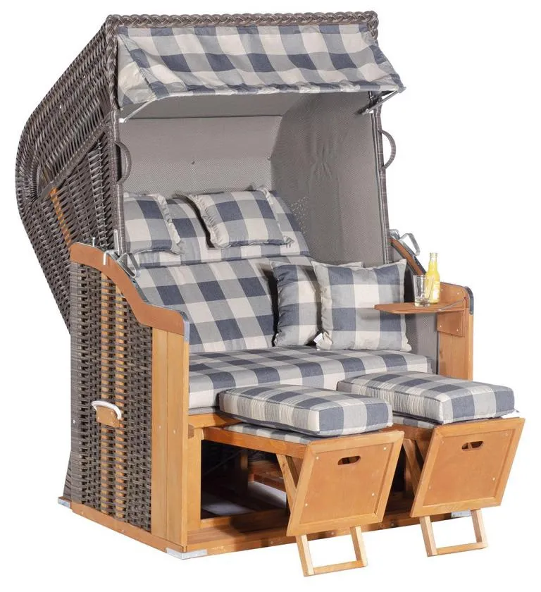 Gartenstrandkorb Rustikal 255 PLUS 2-Sit