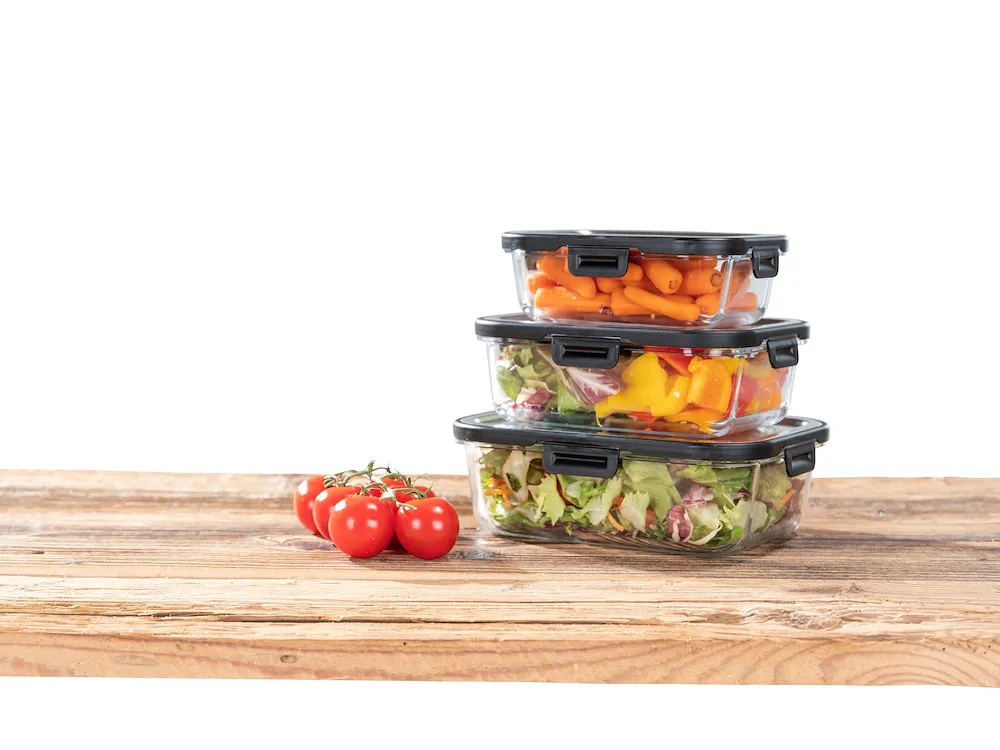 Glas Frischhaltedose Steel 1L