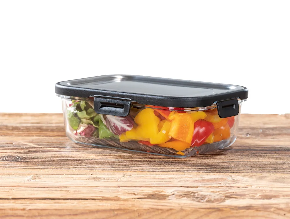 Glas Frischhaltedose Steel 1L