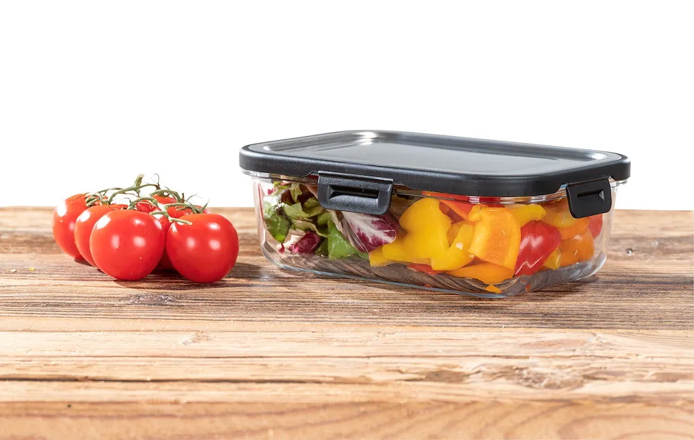 Glas Frischhaltedose Steel 1L