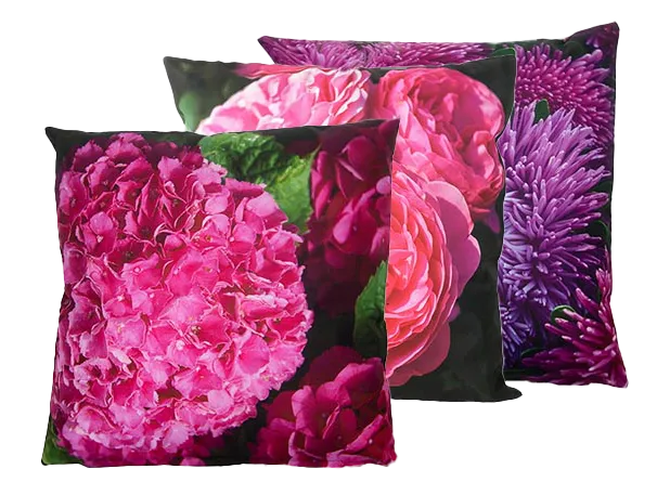 Outdoor Kissen Blume pink S