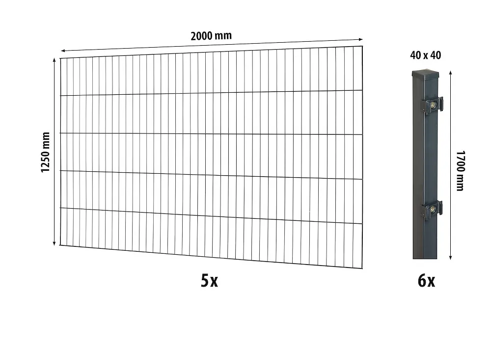 Classic ES-Mattenzaun-Set 1250