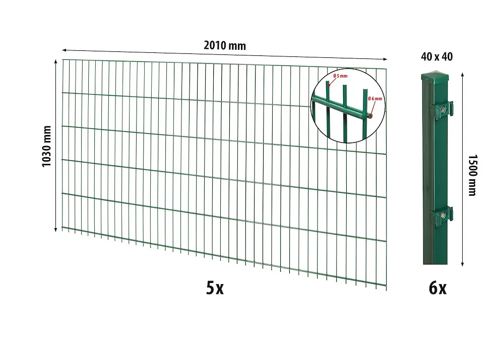 Comfort DS-Mattenzaun-Set 1030