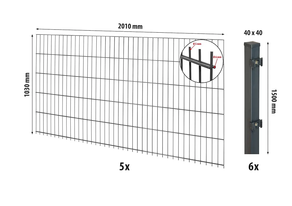 Comfort DS-Mattenzaun-Set 1030