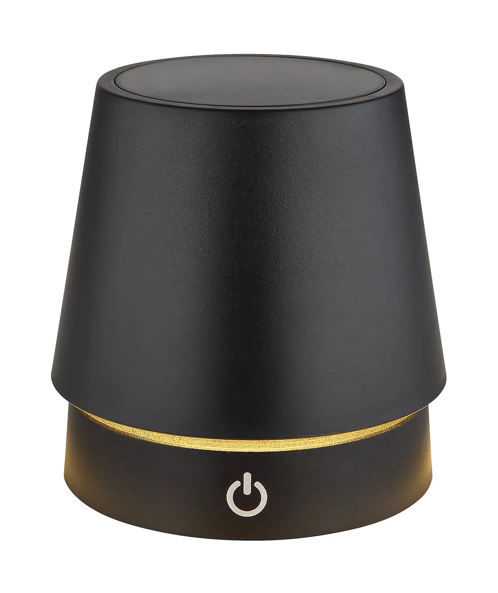 Tischleuchte schwarz/opal
