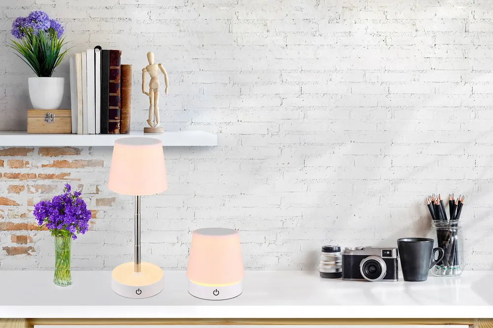 Tischleuchte wei&szlig; matt/opal