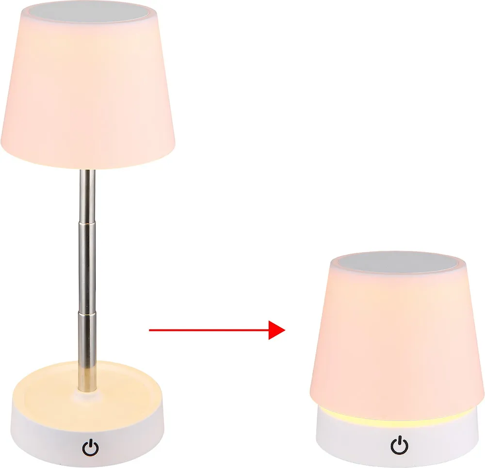 Tischleuchte wei&szlig; matt/opal