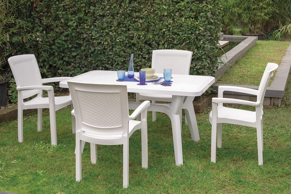 Maxi Rattan Sessel Wei&szlig;