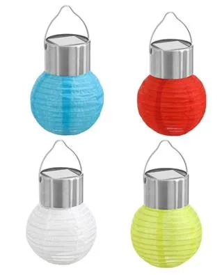 Solar Party Mini Lampion wei&szlig;